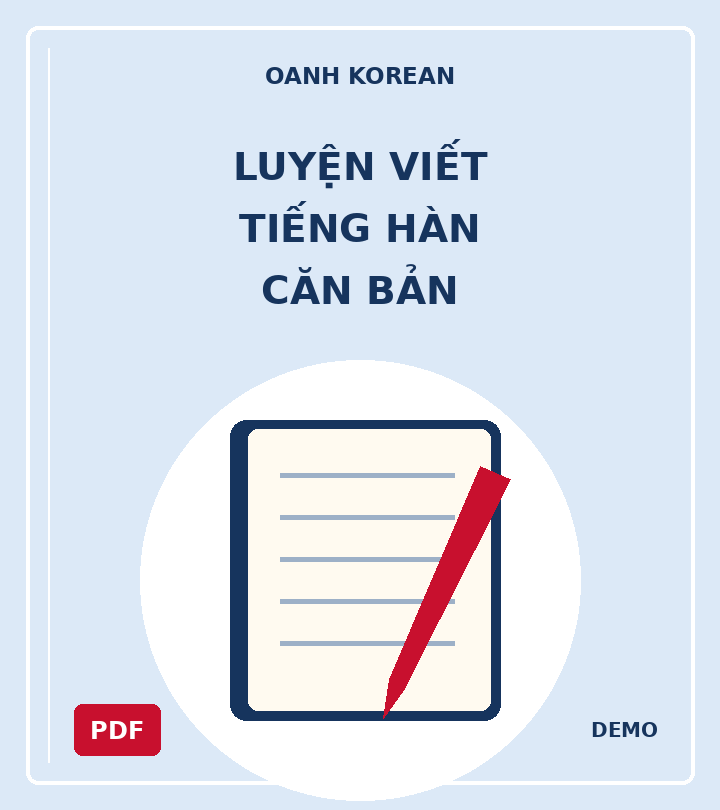 Luyện viết tiếng Hàn căn bản — DEMO