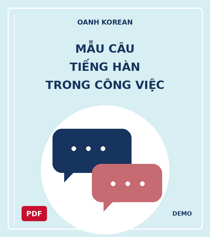 Mẫu câu tiếng Hàn trong công việc — DEMO