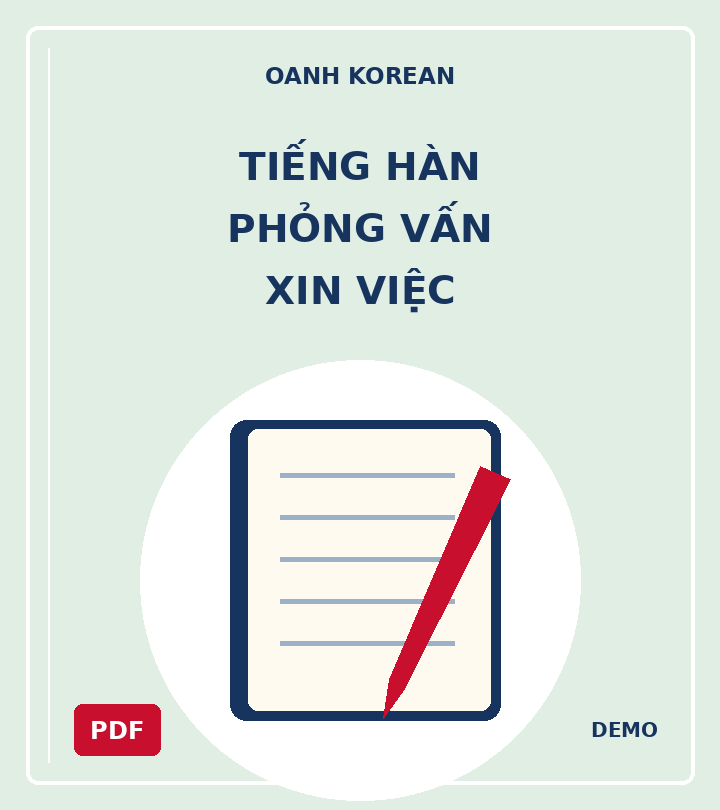 Tiếng Hàn phỏng vấn xin việc — DEMO